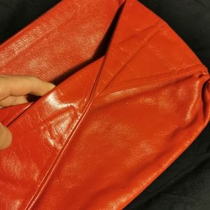 Vintage 70s/80s Mimo Sacs Red leather clutch